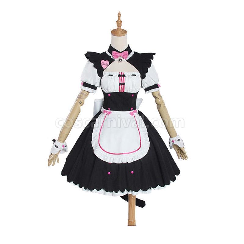 Nekopara Catgirl Chocola Maid Outfit Cosplay Costume coscarnival011116550