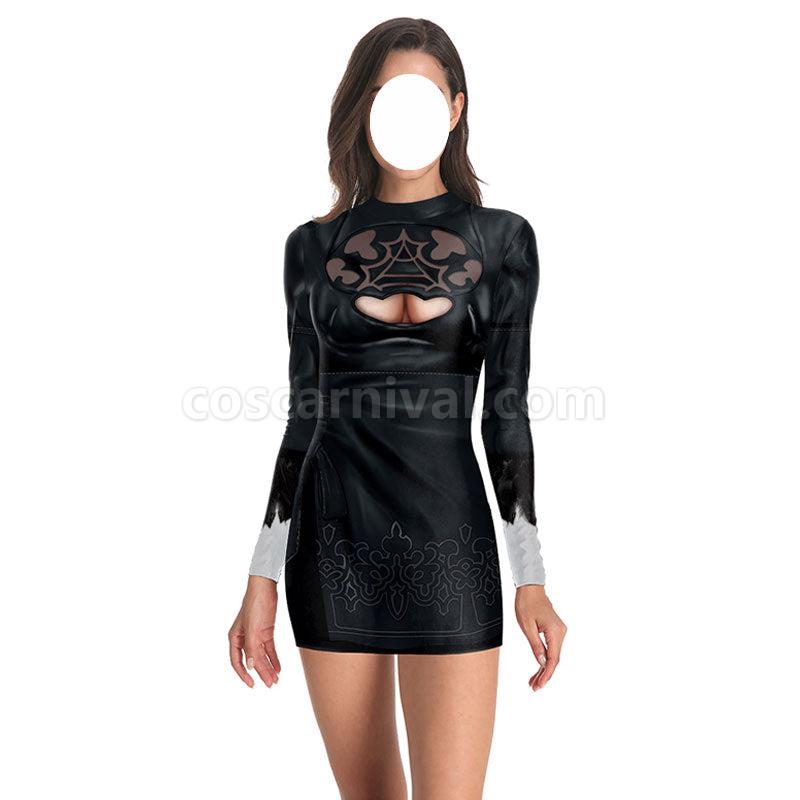 Nier Automata 2B YoRHa No.2 Type B Dress Cosplay Costumes coscarnival01115423