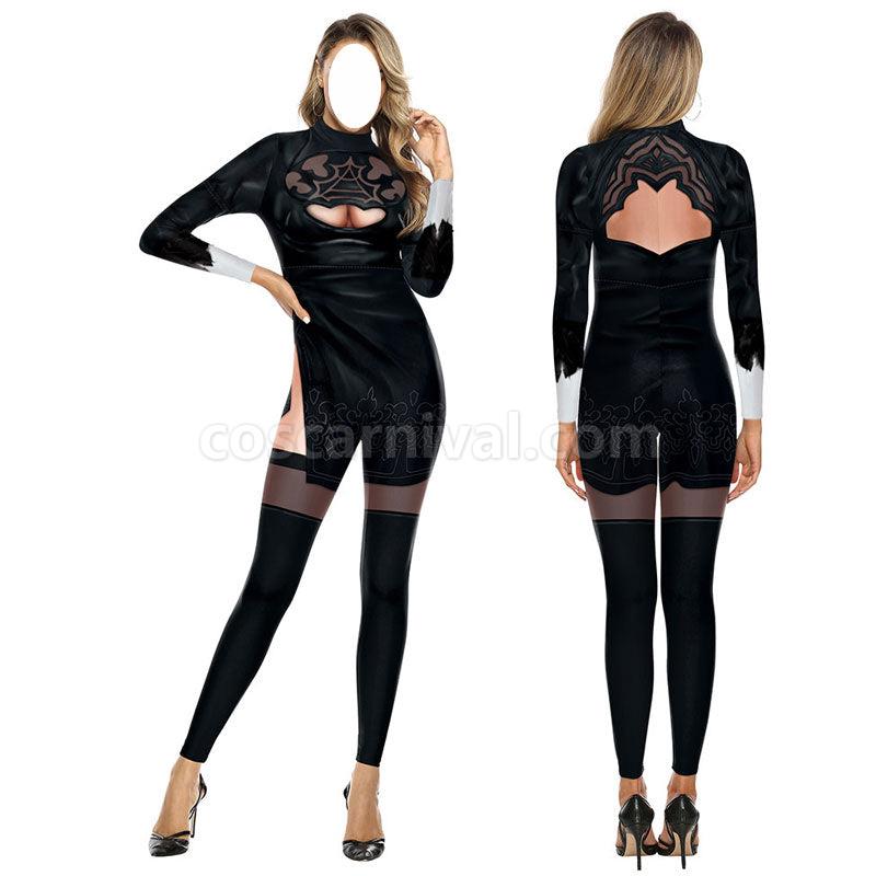 Nier Automata 2B YoRHa No.2 Type B Jumpsuit Cosplay Costumes coscarnival01115411