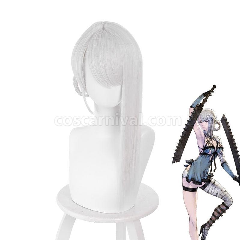Nier Replicant Kaine Silver Braided Cosplay Wigs coscarnival011111437