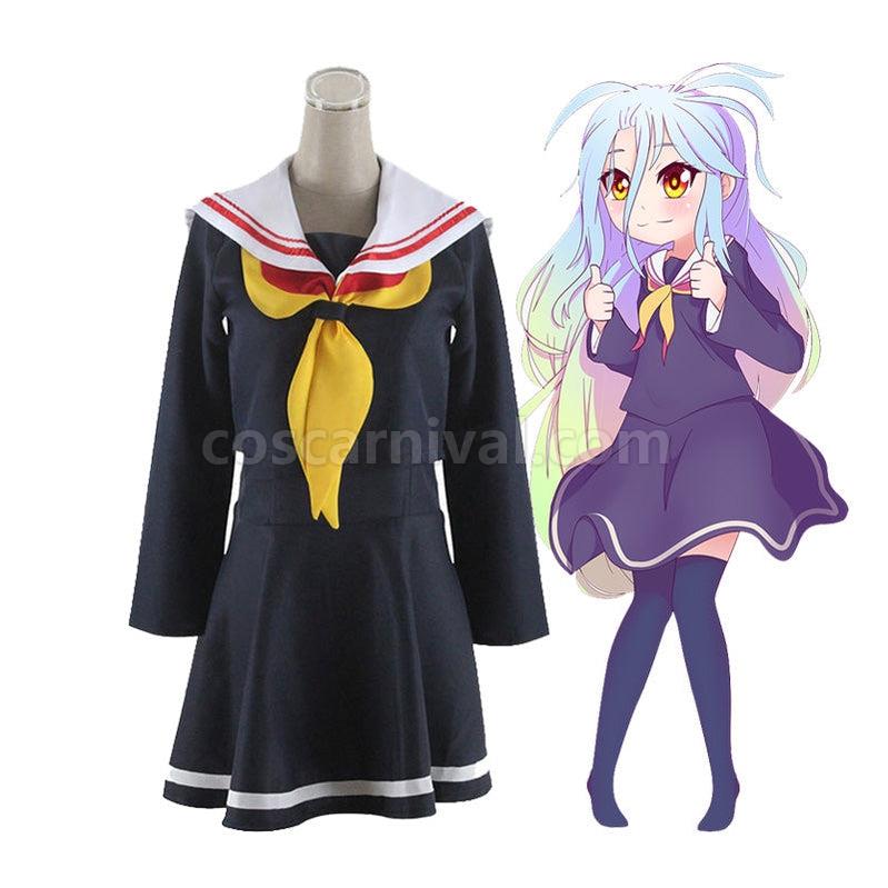 No No Life Shiro Navy Uniform Cosplay Costume coscarnival011115305