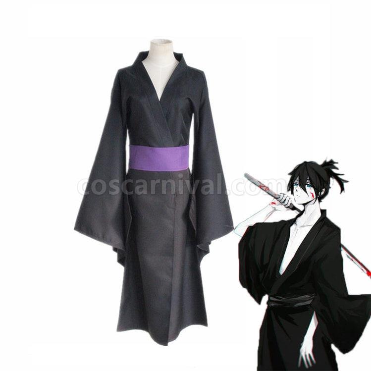 Noragami Aragoto Yato Black Kimono Cosplay Costume coscarnival011113217