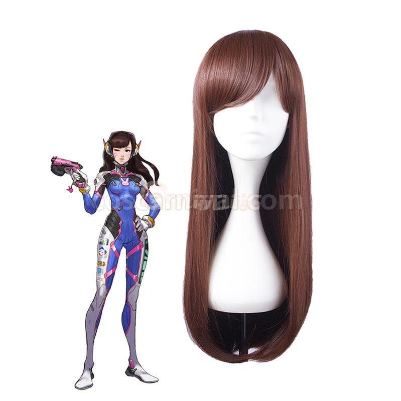 OW D.Va Hana Song Cosplay Wigs Long Hair Wigs coscarnival011118318