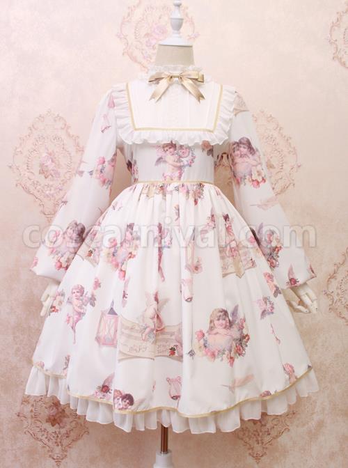 Oil-Painting-Angel-Series-Bowknot-Classic-Lolita-Long-Sleeve-Dress-coscarnival-4515