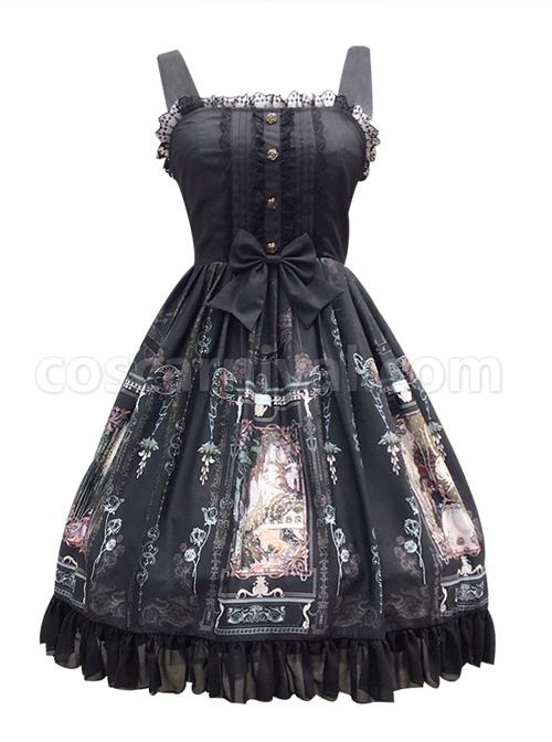 Old-Castle-Elves-Series-Retro-Lace-Classic-Lolita-Sling-Dress-coscarnival-4133