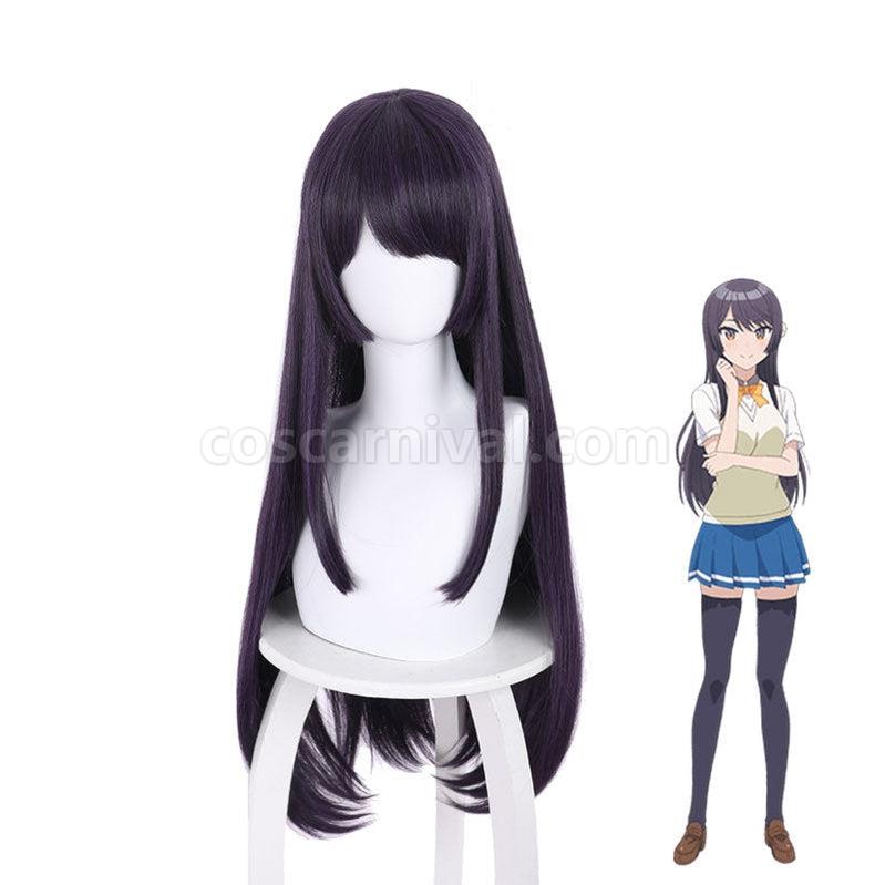 Osananajimi ga Zettai ni Makenai Love Comedy Kachi Shirokusa Black Purple Long Cosplay Wig coscarnival011111838