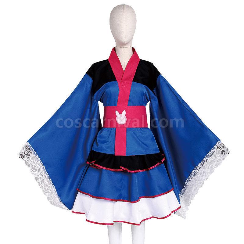 Overwatch D.Va Hana Song Kimono Lolita Dress Cosplay Costumes coscarnival01113714