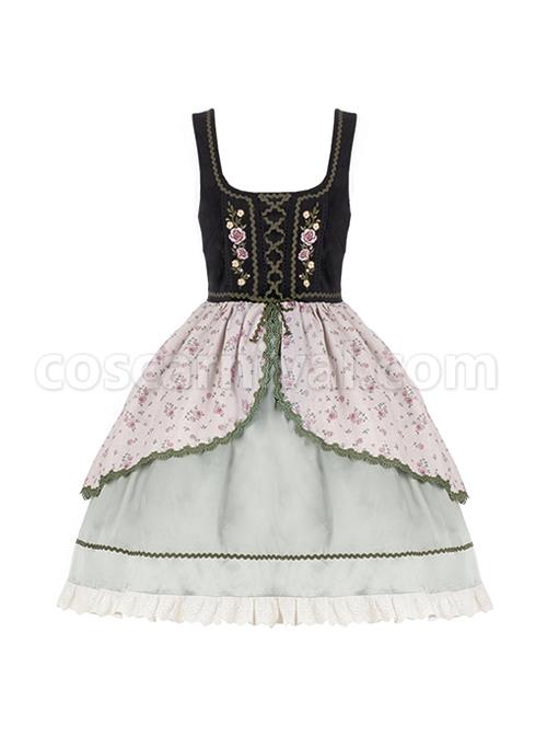 Pastoral-Style-Elegant-Girl-Autumn-Winter-Black-Embroidered-Velvet-Vest-Floral-Print-Hem-Classic-Lolita-Sleeveless-Dress-coscarnival-1583