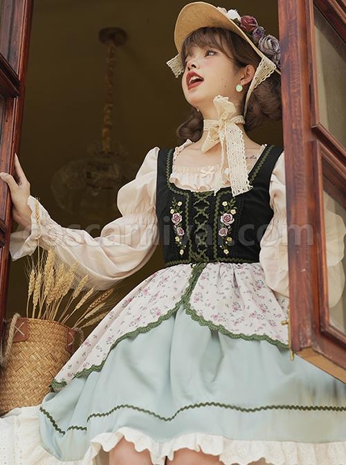 Pastoral-Style-Elegant-Girl-Autumn-Winter-Black-Embroidered-Velvet-Vest-Floral-Print-Hem-Classic-Lolita-Sleeveless-Dress-coscarnival-1587
