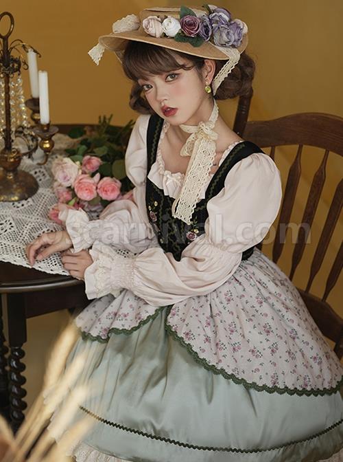Pastoral-Style-Elegant-Girl-Autumn-Winter-Black-Embroidered-Velvet-Vest-Floral-Print-Hem-Classic-Lolita-Sleeveless-Dress-coscarnival-1591