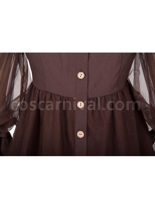 Pharmacist Series Hollow Out Front Chest Brown Lapel Sweet Lolita Half Sleeve Shirt