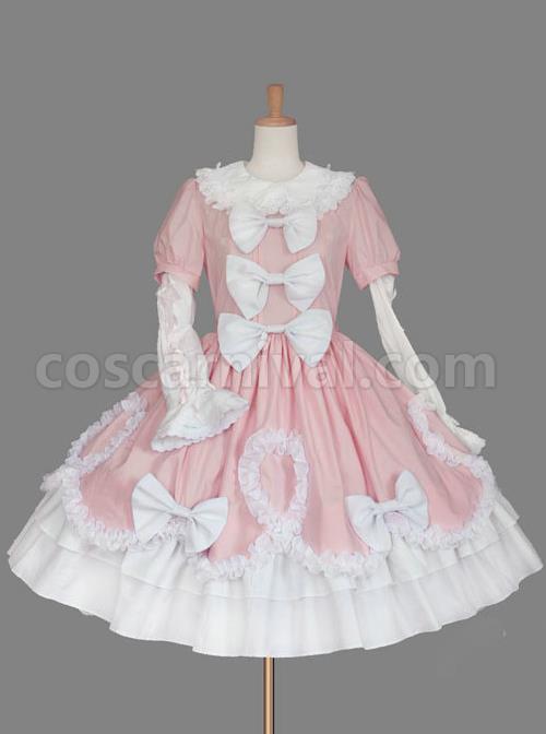 Pink-And-White-Round-Neck-Bow-Lovely-Sweet-Lolita-Dress-coscarnival-963.jpg