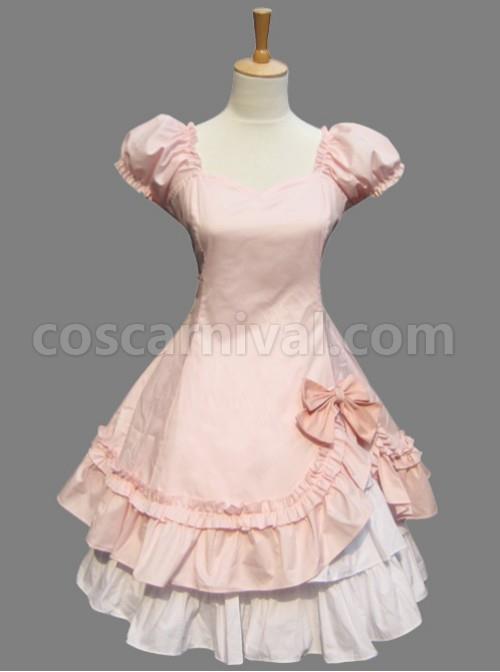 Pink-Cotton-Princess-Hort-Sleeve-Dress-Match-The-Cake-Skirt-coscarnival-947.jpg