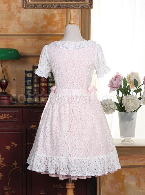 Pink-Cotton-Short-Sleeves-White-Lace-Classic-Lolita-Dress-coscarnival-712