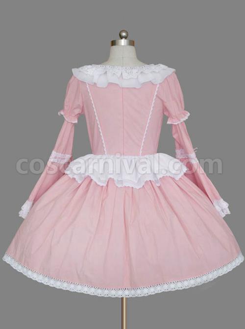 Pink-Long-Sleeve-Lace-Ruffles-Classic-Lolita-Dress-coscarnival-1136