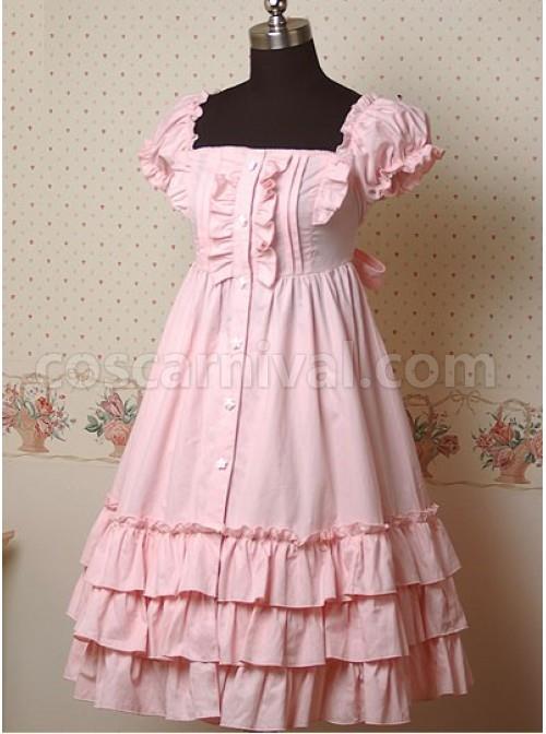 Pink-Puff-Short-Sleeves-Ruffle-Lolita-Dress-coscarnival-1180
