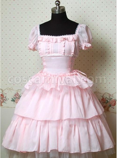 Pink-Puff-Sleeves-Bow-Cake-Lolita-Dress-coscarnival-306