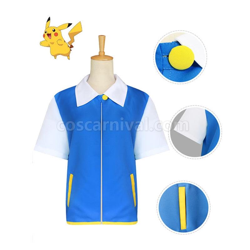 Pok¨¦mon Ash Ketchum Short Sleeve Jacket Outfit Cosplay Costume coscarnival011115928