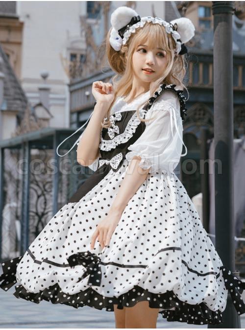 Polka-Point-Series-JSK-Bowknot-Dot-Printing-Sweet-Lolita-Black-White-Sling-Dress-coscarnival-1938.jpg