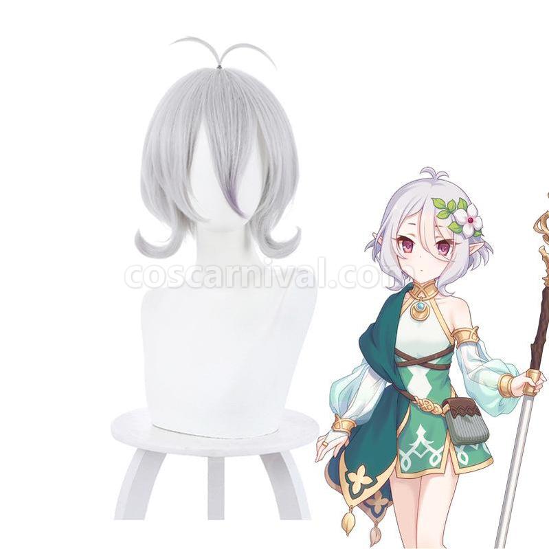 Princess Connect! ReDive Kokoro Natsume Silver Gray Short Synthetic Cosplay Wig coscarnival011118006