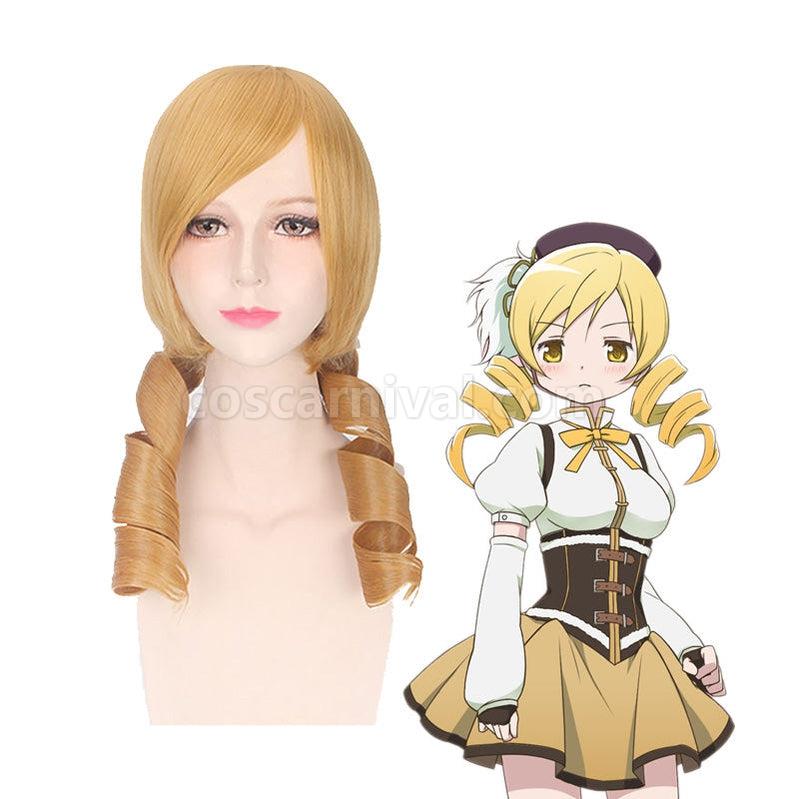 Puella Magi Madoka Magica Mami Tomoe Long Curly Blonde Cosplay Wigs coscarnival011116444