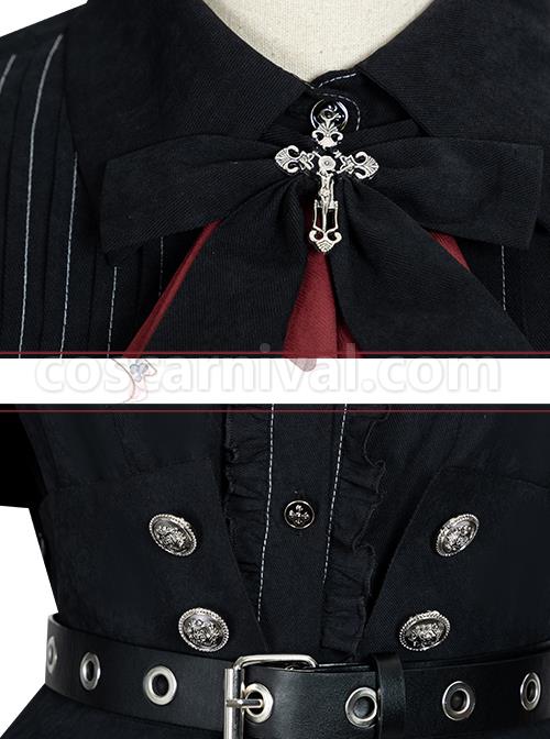 Punishment Execution Officer Series Military Style Gothic Lolita Shirt And dress Set