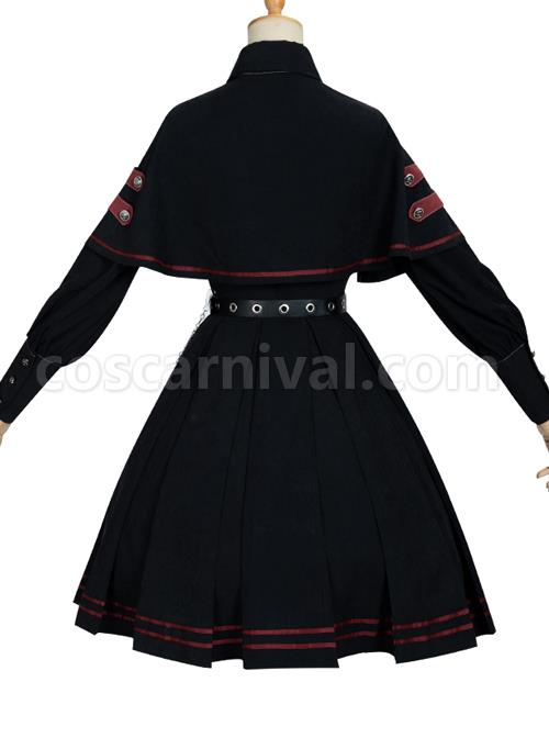 Punishment Execution Officer Series Military Style Gothic Lolita Shirt And dress Set