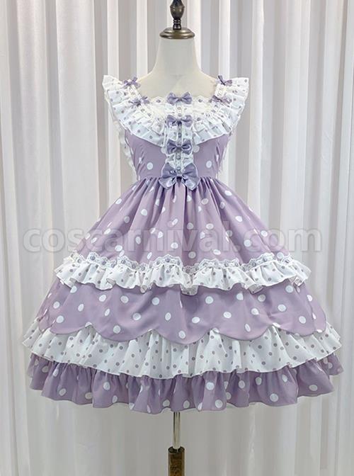 Purple-Polka-Dot-Bow-Lace-Ruffle-Cake-Dress-Classic-Lolita-Sleeveless-Dress-coscarnival-2345