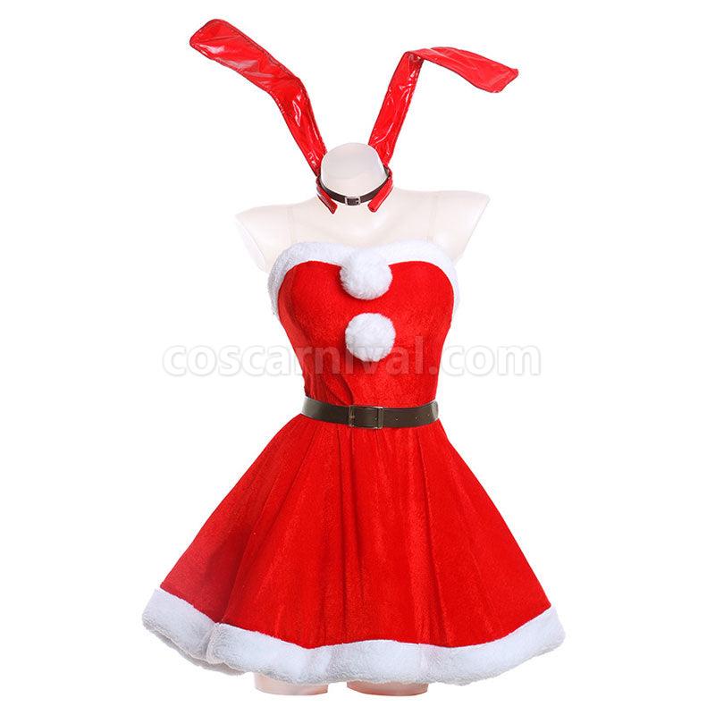 Rascal Does Not Dream of Bunny Girl Senpai Mai Sakurajima Bunny Girl Christmas Cosplay Costumes coscarnival01119759
