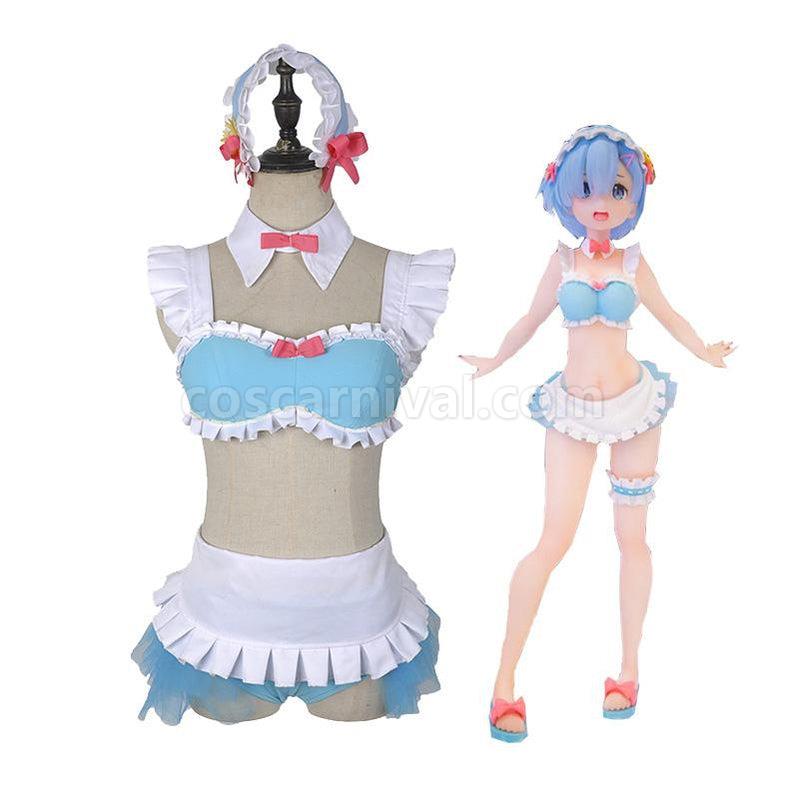 ReZero Starting Life in Another World Rem Swimsuit Cosplay Costume coscarnival011118014