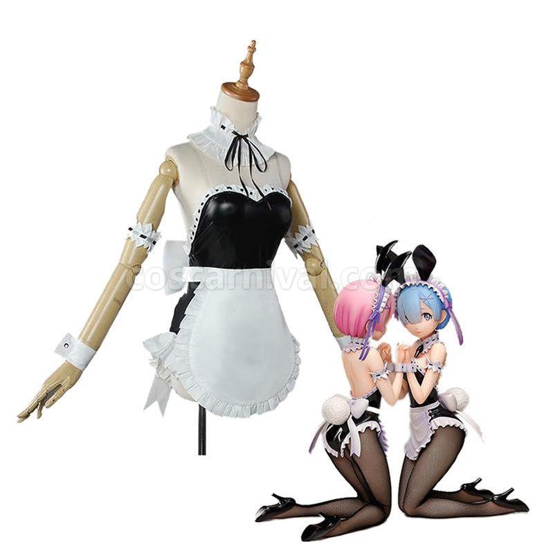 ReZero Starting Life in Another World Rem and Ram Bunny Girl Cosplay Costume coscarnival011118004