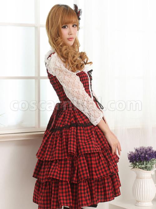 Red-And-Black-Plaid-Classic-Lolita-Sleeveless-Dress-coscarnival-2335