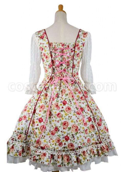 Red-Floral-Short-Sleeves-Lace-Trim-Cotton-Lolita-Dress-coscarnival-3103.jpg