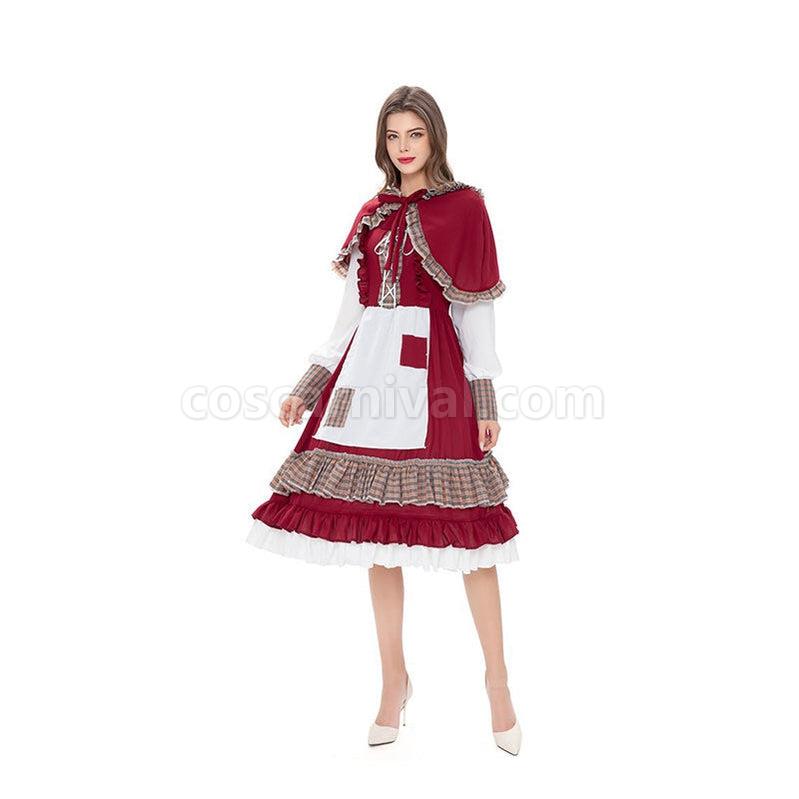 Red Riding Hood Christmas Dress Costume coscarnival011114252