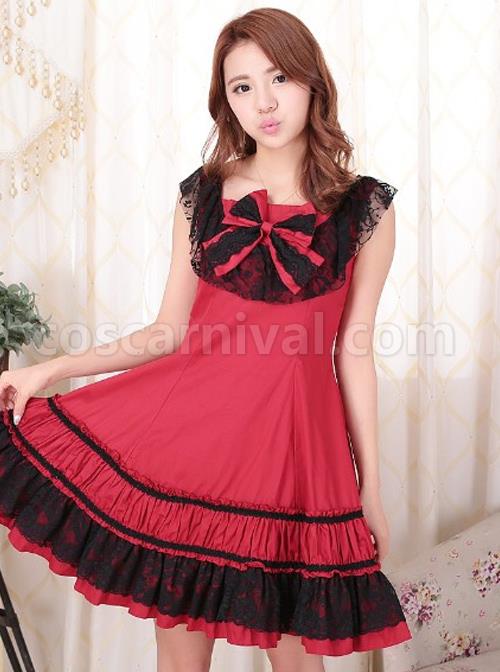 Red-Sleeveless-Lace-Classic-Lolita-Dress-coscarnival-2323