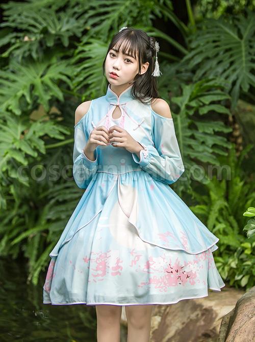 Retro-Chinese-Style-Blue-Chiffon-Lolita-Long-Sleeve-Dress-coscarnival-4103