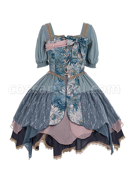 Retro-Oil-Painting-Print-Elegant-Square-Neck-Lace-Irregular-Hem-Autumn-Winter-Classic-Lolita-Long-Sleeve-Short-Sleeve-Two-Wear-Dress-coscarnival-692