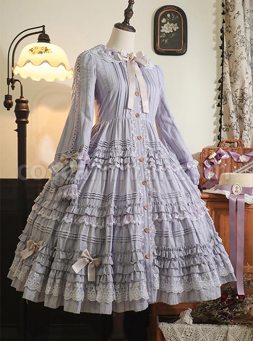 Retro-Style-Lavender-Purple-Layered-Pleated-Hem-Design-Elegant-Bow-Knots-Decoration-Long-Sleeves-Classic-Lolita-Dress-coscarnival-2266