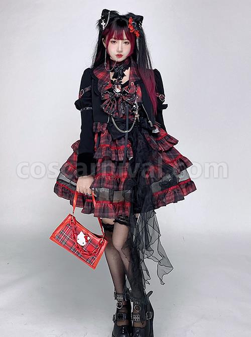 Rock-Punk-Style-Classic-Plaid-Decoration-Layered-Hem-Mesh-Bow-Knot-Trim-Lolita-Sleeveless-Dress-coscarnival-2268