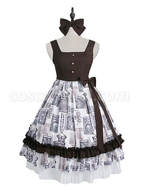 Romanticism-Series-Elegant-Vintage-Print-Ruffle-Classic-Lolita-Sleeveless-Dress-coscarnival-2258