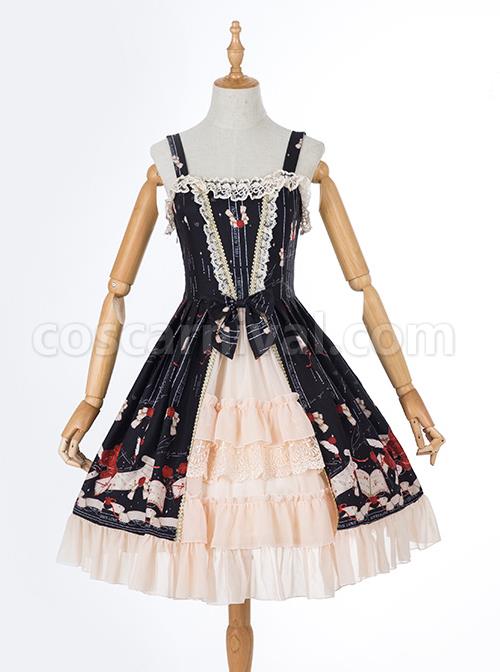 Rose-Letter-Paper-Series-Classic-Lolita-Sling-Dress-coscarnival-4446