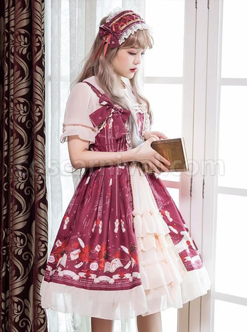 Rose-Letter-Paper-Series-Classic-Lolita-Sling-Dress-coscarnival-4479