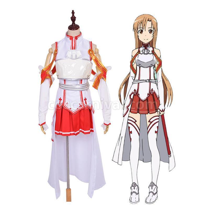 SAO Sword Art Online Yuuki Asuna Cosplay Costume coscarnival011117712