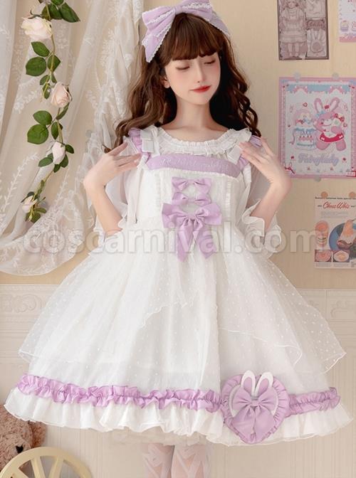 Sagiri-Carol-Series-White-Mesh-Letter-Embroidery-Purple-Ruched-Heart-Shaped-Bow-Sleeveless-Dress-coscarnival-2245