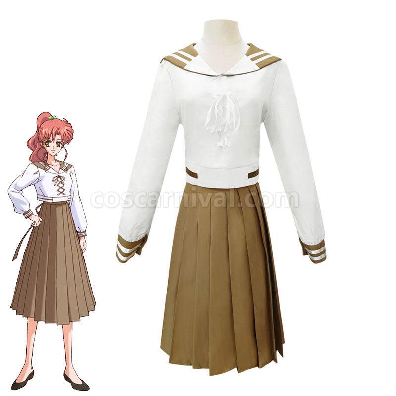 Sailor Moon Makoto Kino Sailor Jupiter Crystal JK Uniform Cosplay Costumes coscarnival01117462