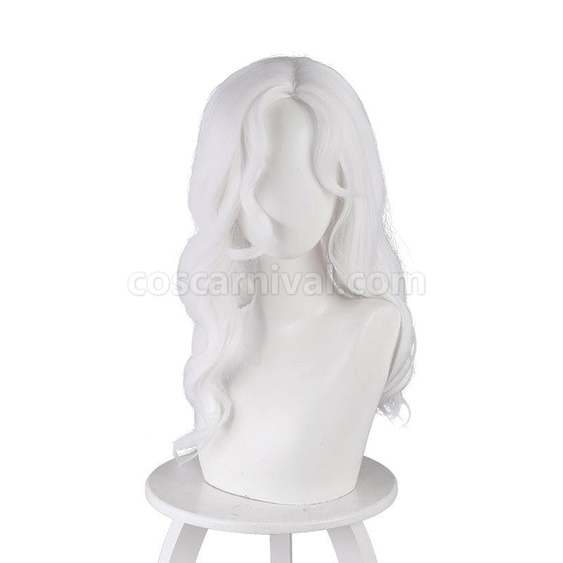 Sky Light Awaits White Curly Cosplay Wigs coscarnival011110592