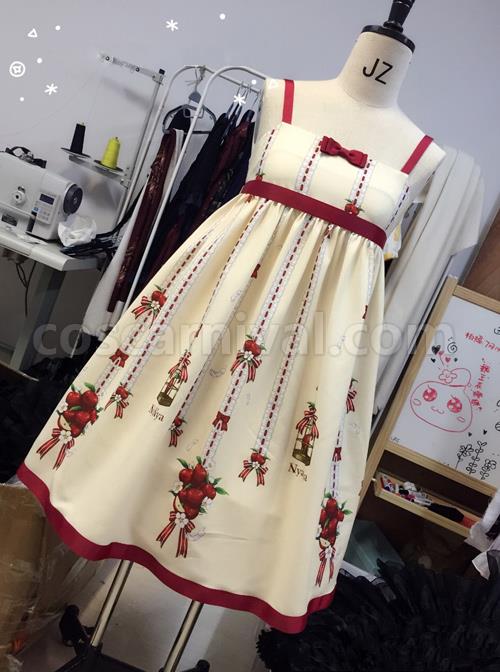 Small-Apple-Series-JSK-High-Waist-Classic-Lolita-Sling-Dress-coscarnival-2217