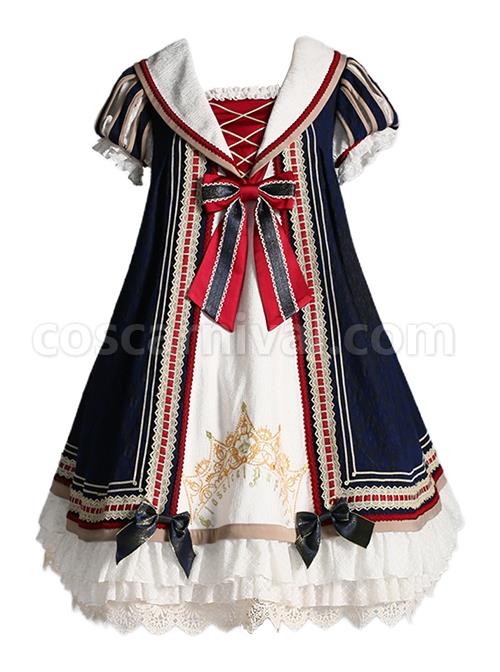 Snow-White-Series-Classical-Palace-Navy-Collar-Printed-Lace-Short-Sleeved-Doll-Dress-Classic-Lolita-Short-Sleeved-Dress-coscarnival-2184