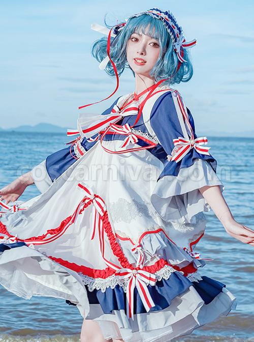 Snow-White-Series-OP-Navy-Palace-Style-Classic-Lolita-Short-Sleeve-Dress-coscarnival-4414