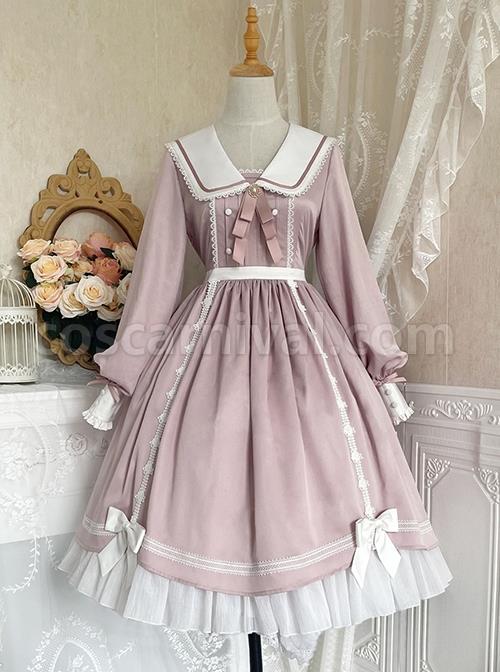 Solid-Color-Elegant-Autumn-Gentle-Lantern-Sleeve-Rose-Lace-Rabbit-Ears-Classic-Lolita-Long-Sleeve-Dress-coscarnival-161